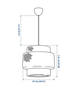 Lámpara de techo bambú 27 cm