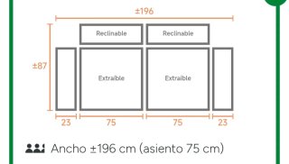 Sofá amarillo extraíble y cabecero reclinable