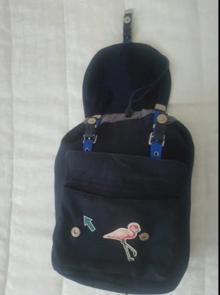 Mochila Verano Azul con Parches