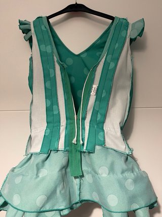 Vestido niña lunares verde