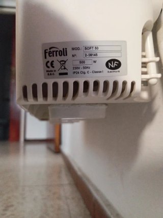 Emisor Térmico Eléctrico Ferroli Blanco
