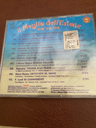 CD Il Meglio dell'Estate '60 '70 '80