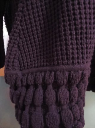 Cárdigan Morado Tejido