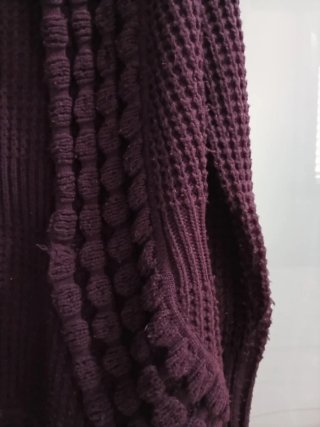 Cárdigan Morado Tejido