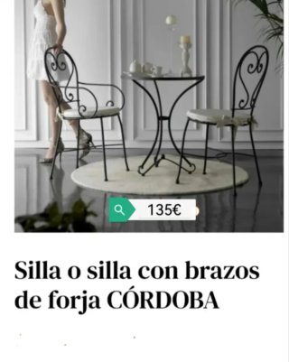 Pareja Sillas Corazón de Forja  2x1
