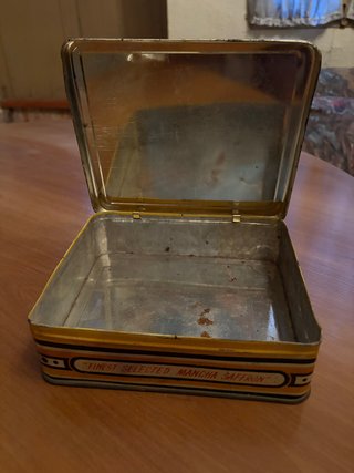Caja Metálica El Crucero Azafranes - Vintage