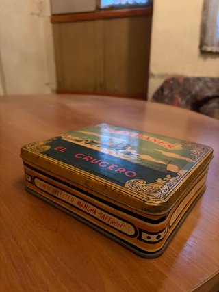 Caja Metálica El Crucero Azafranes - Vintage