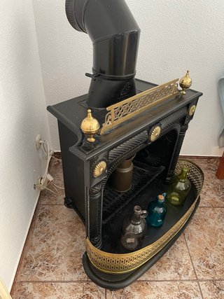Chimenea Hierro Fundido y Latón Hergom