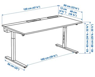 Escritorio Elevable IKEA MITTZON Negro