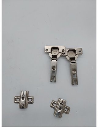 Amig - Pack de 2 Bisagras de Cazoleta Rectas | Acero Niquelado | Puertas de Muebles y Armarios de Cocina | Ø35 mm | Apertura 110