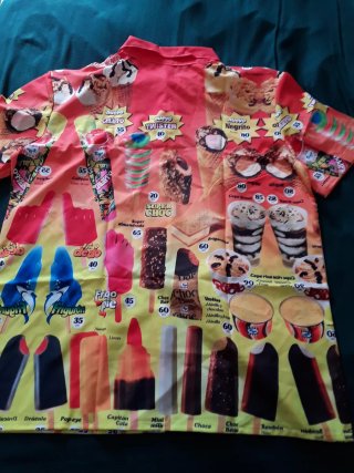 Camisa Retro NUEVA Estampado Helados