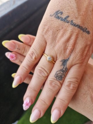 Anillo Oro 18k Moissanita Diamante