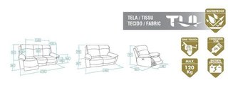 SOFÁ 3 PLAZAS ELÉCTRICO TUI.