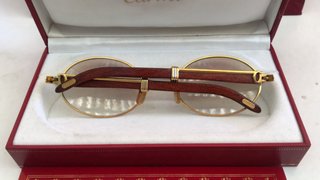 Gafas Cartier Giverny Vintage Oro y Madera