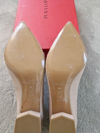 Zapatos Pura López Tacon Bajo Beige/Rosa