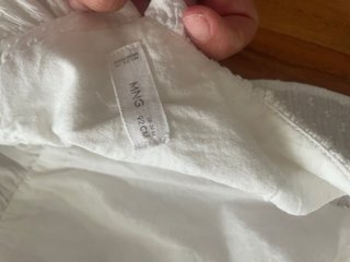 Vestido de ceremonia blanco y rosa 18-24 meses