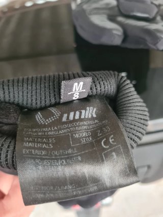 Guantes Moto Unik Talla M Negros/Antracita