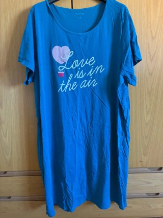 Camicia da notte con stampa cuore e mongolfiera
