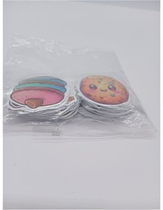 100 adesivi a forma di biscotto per biciclette, bagagli, paraurti, moto, monopattini, frigoriferi, portatili - deliziosi biscotti