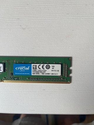 Memoria RAM Crucial 4GB DDR3L 1600MHz