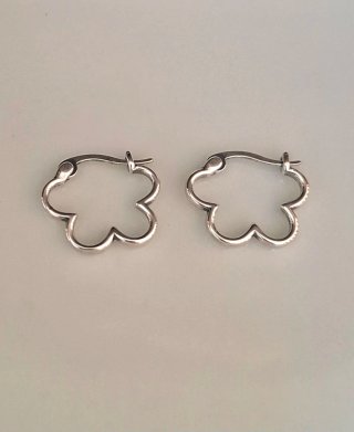 Pendientes Aro Plata Flor