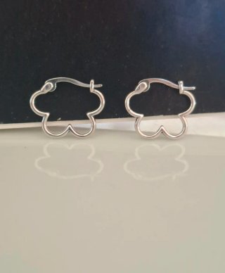 Pendientes Aro Plata Flor