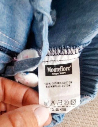 Jeans bambina 4 anni con fiore