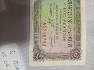 Billete 5 Pesetas Banco de España 1943