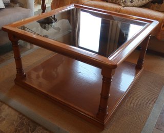 Mesa de centro madera y cristal