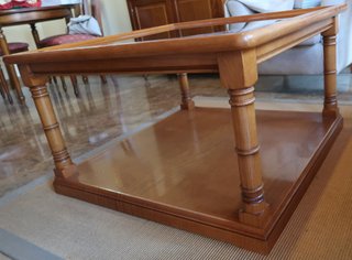 Mesa de centro madera y cristal