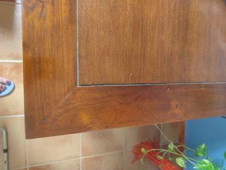 Mesa comedor y 6 sillas estilo colonial