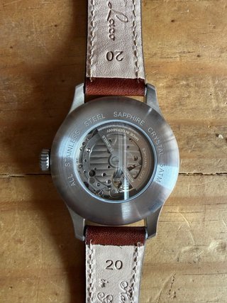 Reloj Laco Aachen 42 - Esfera Negra Correa Marrón