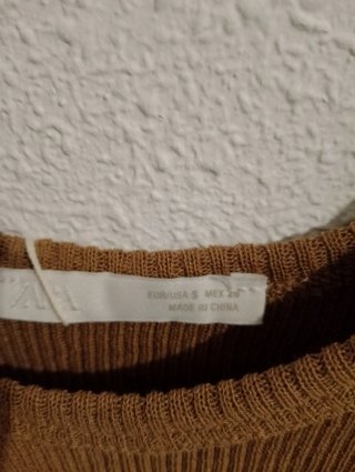 Top Zara tirantes con espejos marrón