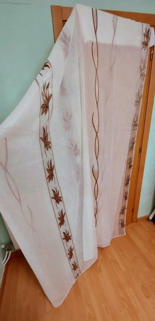 Cortina Comedor Beige/Marrón 286x256cm