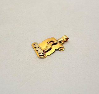 Colgante Pergamino de oro combinado 18k, 1.03 g.