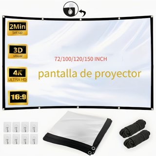 Pantalla Proyector Portátil 100 Pulgadas HD 16:9