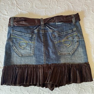 Falda vaquera boho vintage con cinturón