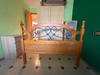 Cabecero de cama madera y metal 135cm