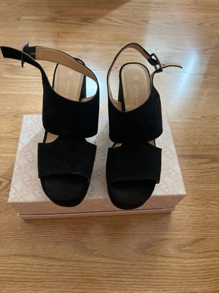 Sandalias tacón terciopelo Green Coast 39