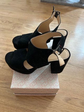 Sandalias tacón terciopelo Green Coast 39