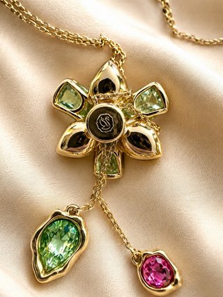 Collar Flor Cristal Estilo Swarovski – NUEVO