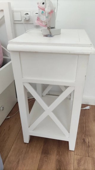 Mesita de noche Banak blanca