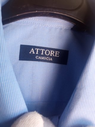 Camicia Attore uomo cotone azzurra