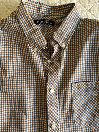 Camisa Ben Sherman cuadros azul y marrón