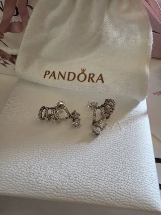 Pendientes trepadores Pandora plata