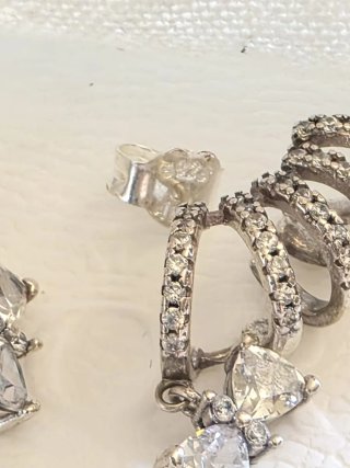 Pendientes trepadores Pandora plata