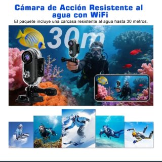 Cámara Deportiva 4K WiFi NUEVA + Micro SD 64GB U3