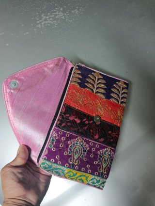 Bolsa artesanal patchwork multicolor