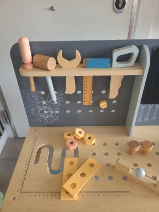 Banco de trabajo de madera para niños