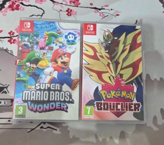 Super Mario Wonder y Pokémon Escudo para switch